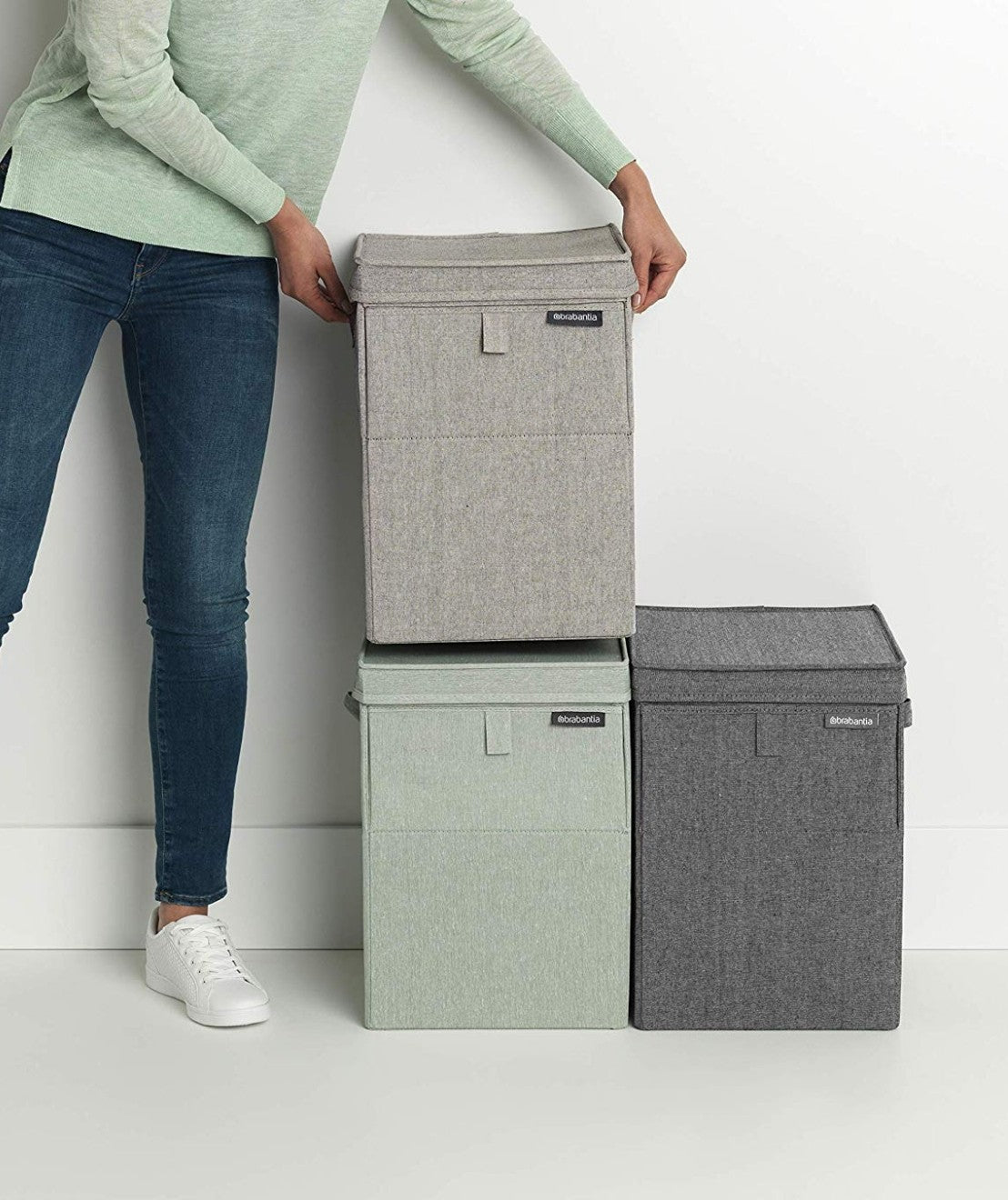 Brabantia Stackable Portabiancheria impilabile Grey linn