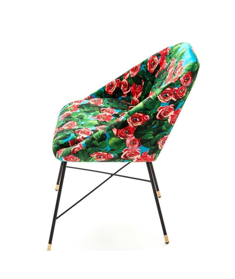 Seletti Toiletpaper Home Padded Chair Sedia Roses