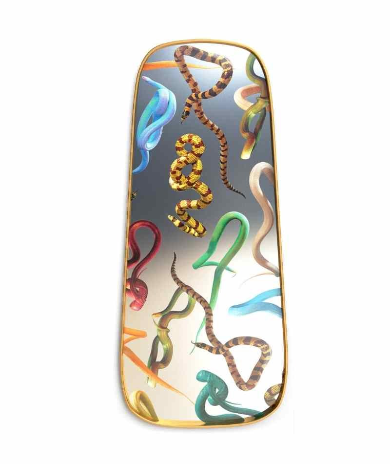 Seletti Seletti Wears Toiletpaper Specchio Cornice Dorata Snakes Grande