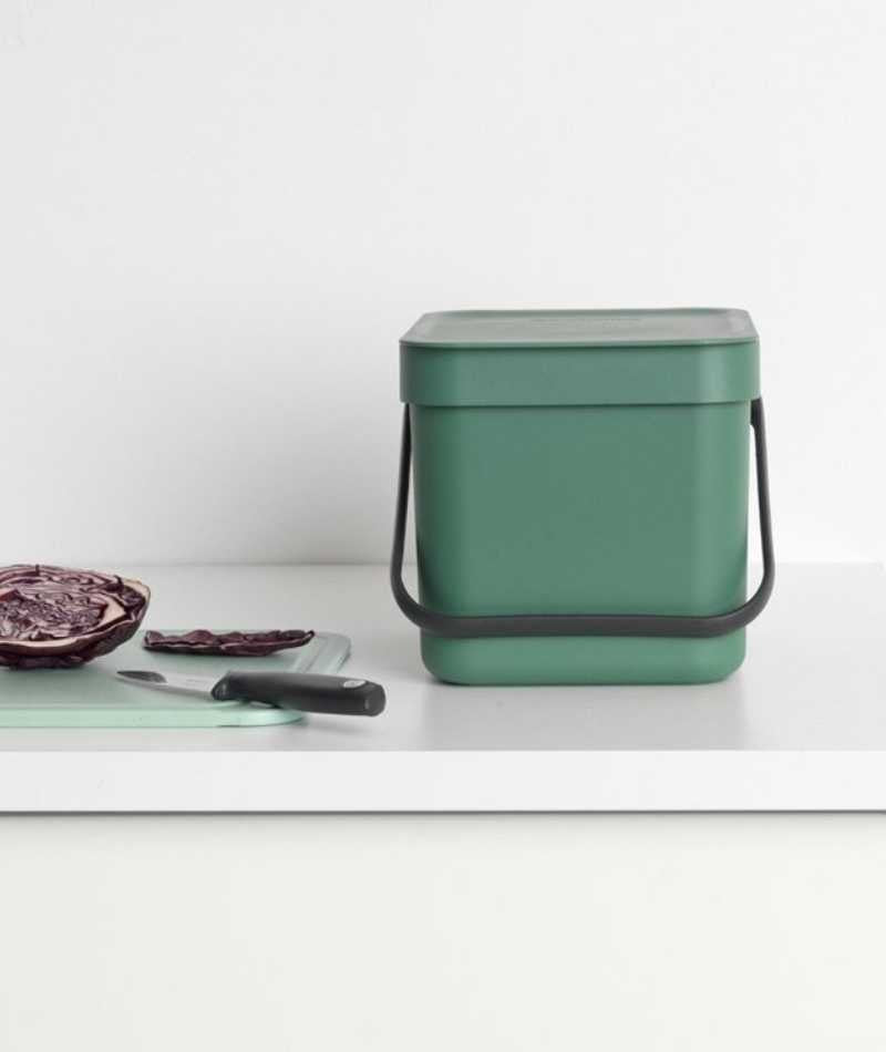 Brabantia Sort & Go pattumiera per differenziata 6 lt Fire Green