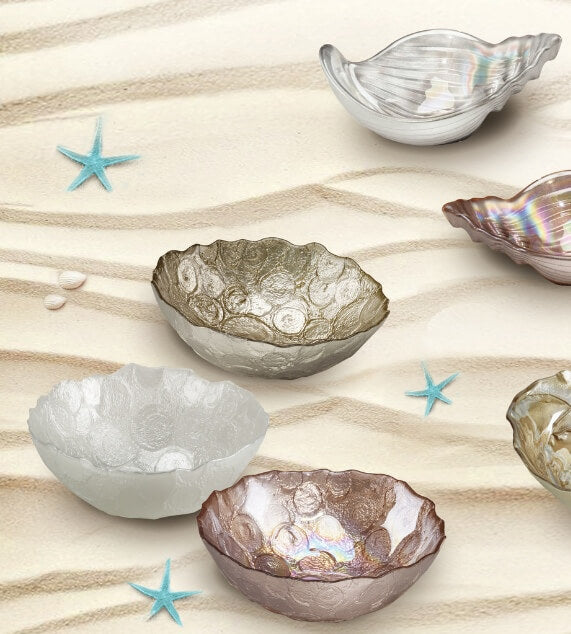 Brandani Riflessi Ciotola Anemone Madreperla Vetro D 21 cm