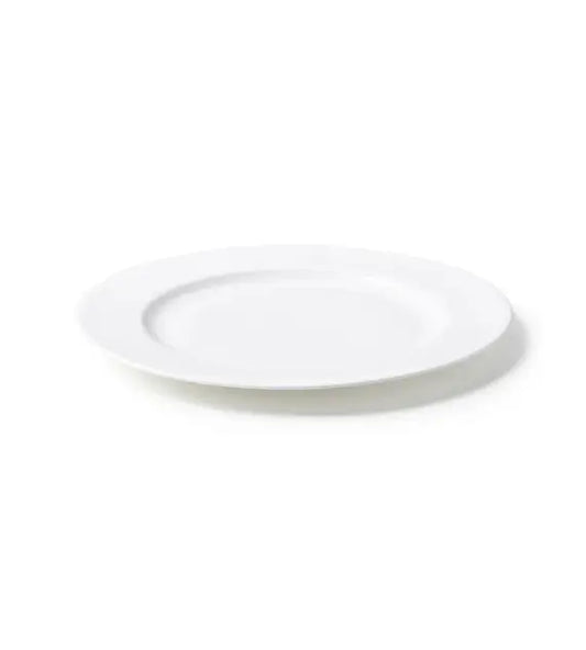 Piatto piano Bitossi Home Bon Ton in porcellana Bone China bianca Ø 27 cm – vista prospettica
