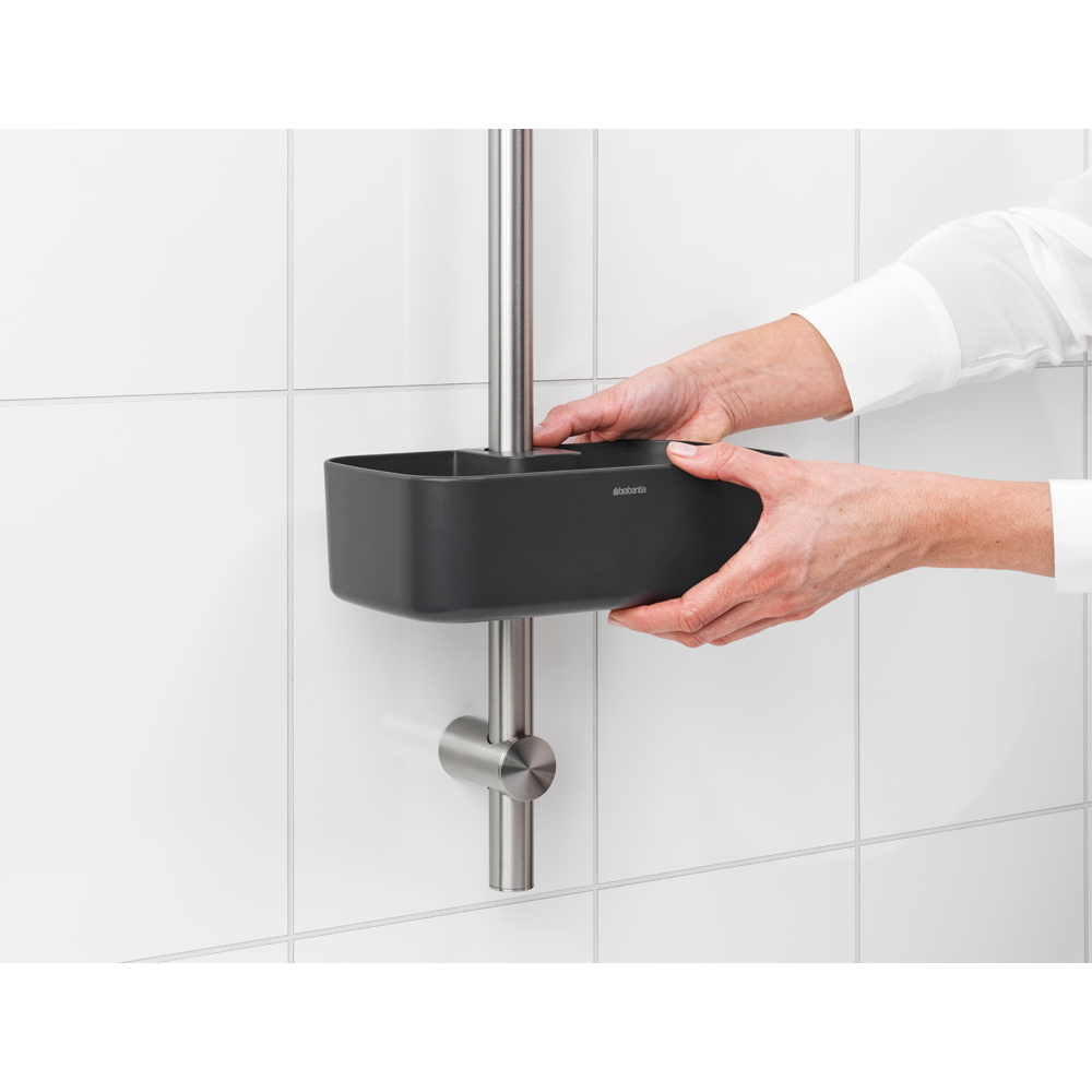 Brabantia ReNew Portaoggetti da Doccia Dark Grey