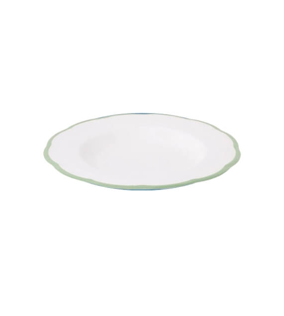 Bitossi Home Petalo Set 6 pz Piatto fondo bordo smerlato Verde