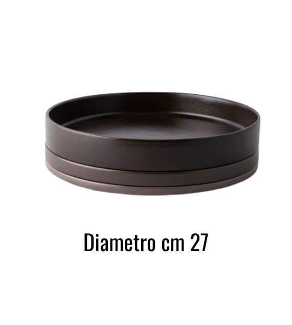 KnIndustrie Lunch Layers Set di Piatti Wengé ø 27 cm