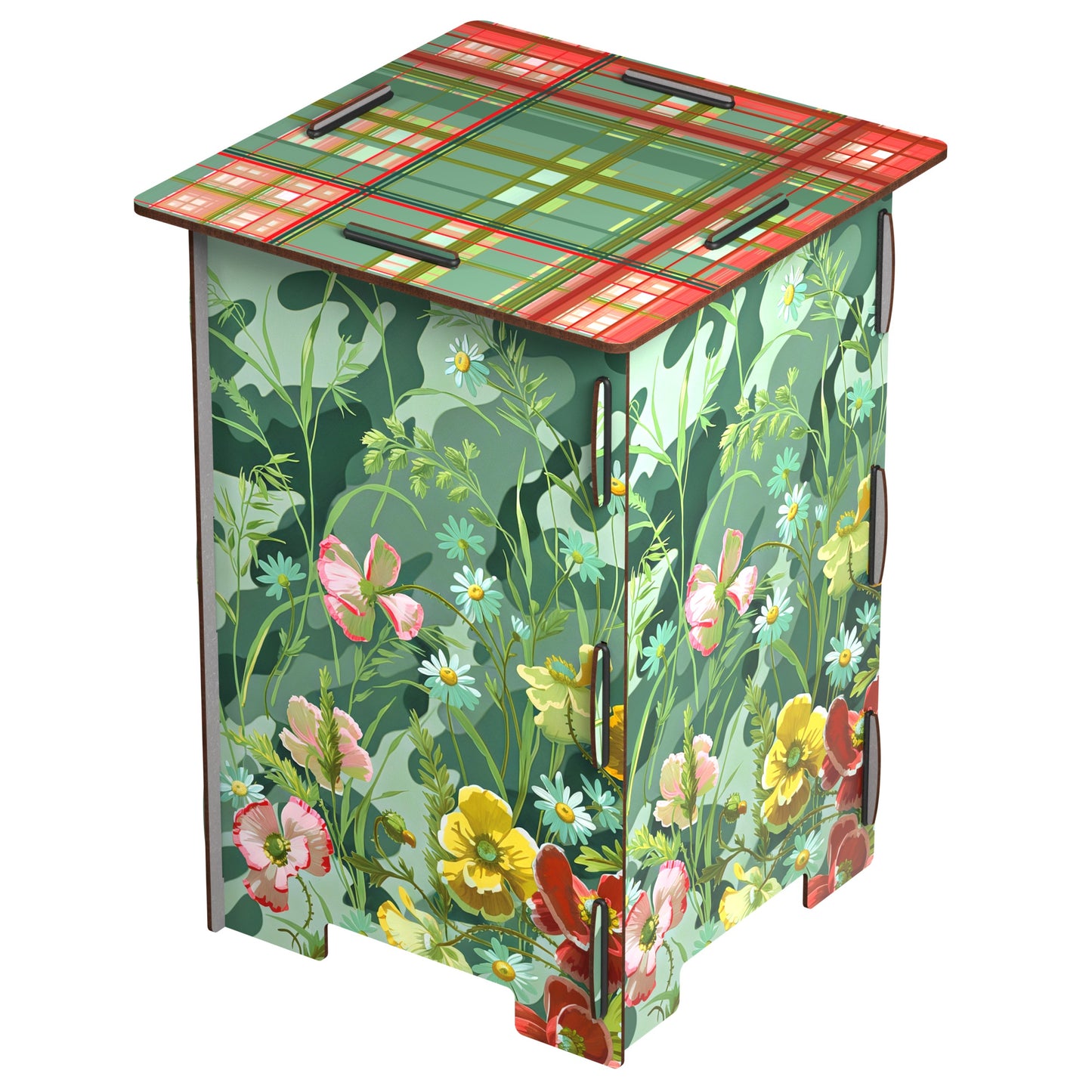 Miho Unexpected Things Hidden Eden Sgabello Tavolino in MDF 30 x 30 x 42 cm