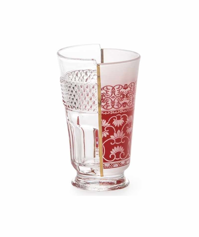 Bicchiere cocktail Clarice Seletti Hybrid rosso, vista laterale