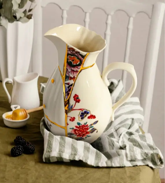 Seletti Kintsugi Caraffa In Porcellana E Oro