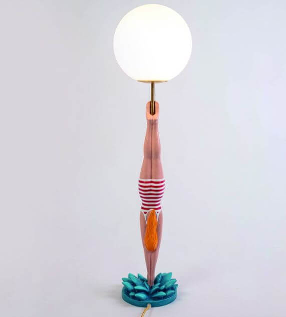 Seletti Lampada Da Tavolo Lady Diver - Rosso