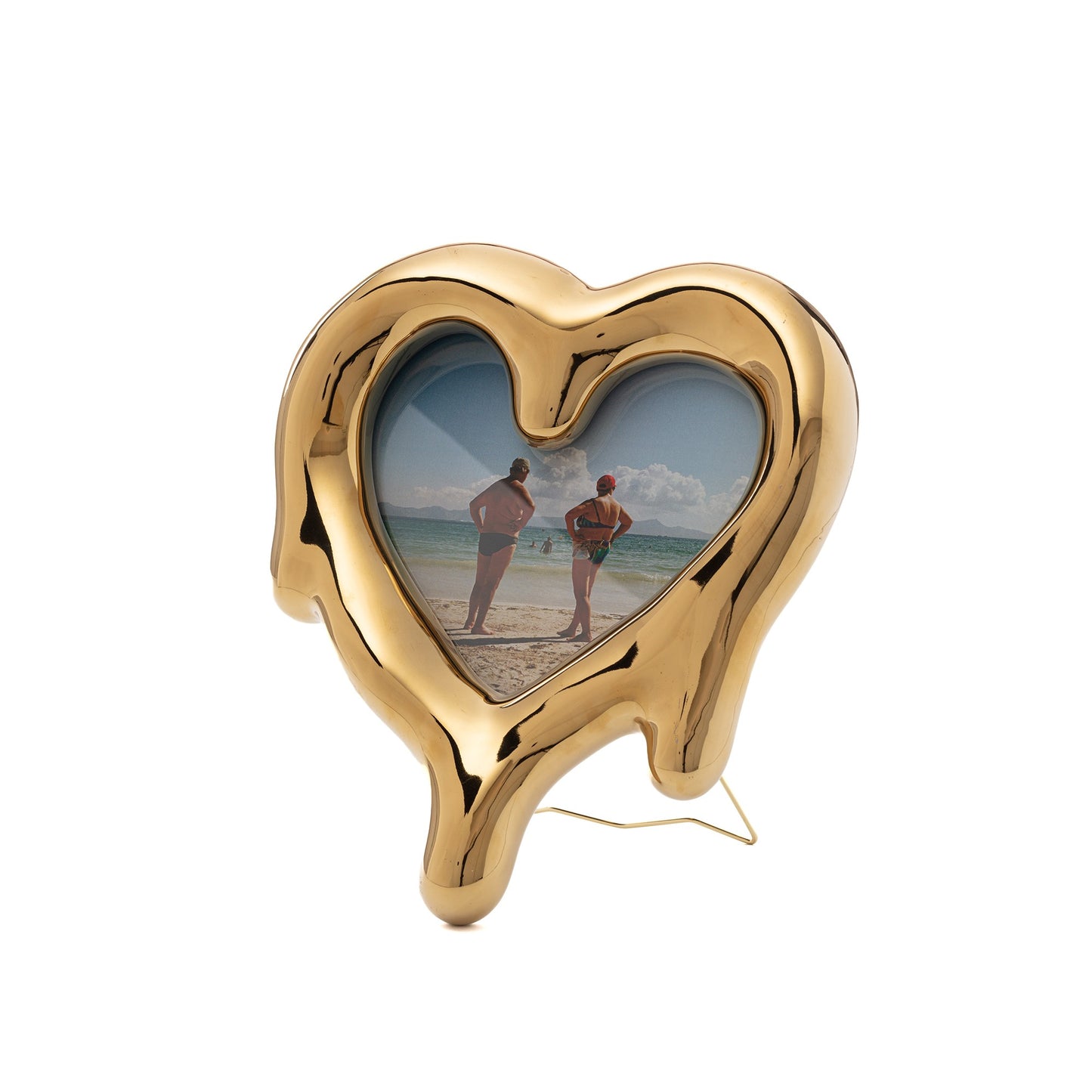 Seletti Melted Heart specchio/portafoto oro Marcancantonio