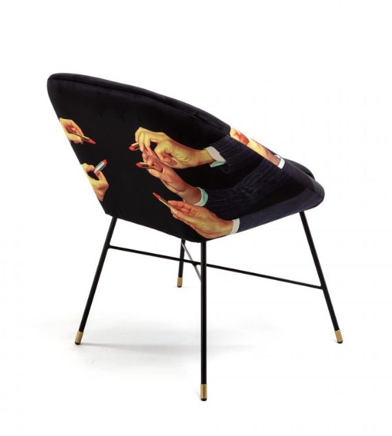 Seletti Toiletpaper Home Padded Chair Sedia Lipsticks