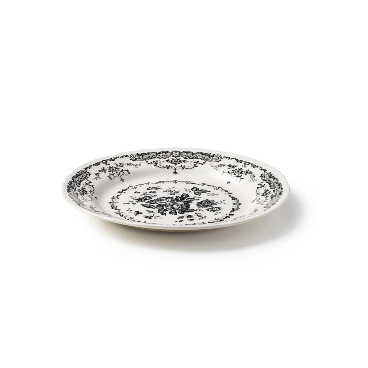 Dettaglio decorazione floreale nera piatti Bitossi Home Rose