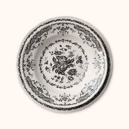 Piatti ironstone decorazione floreale vintage