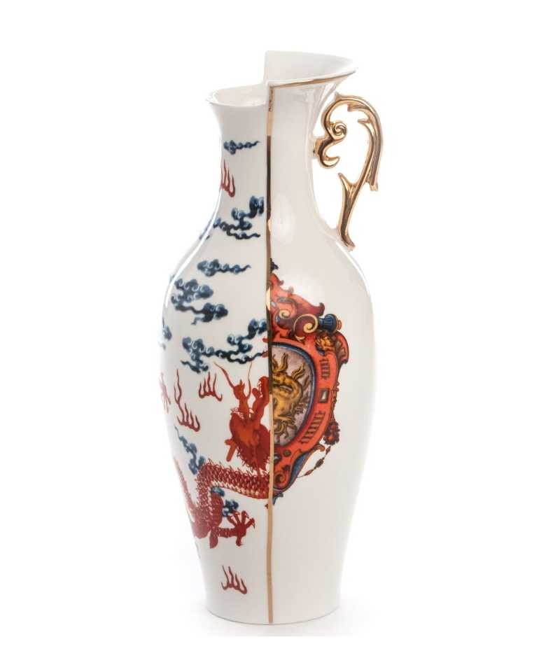 Vaso Seletti Hybrid Adelma in Bone China, vista frontale