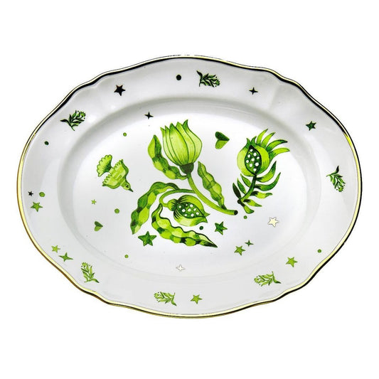 Bitossi Home La Tavola Scomposta Eden vassoio ovale floreale