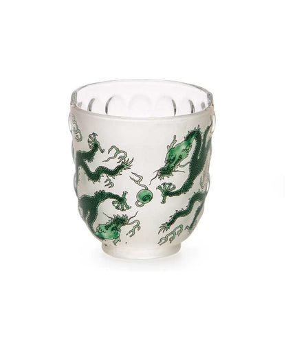 Bicchiere Seletti Hybrid Aglaura in vetro con decoro verde