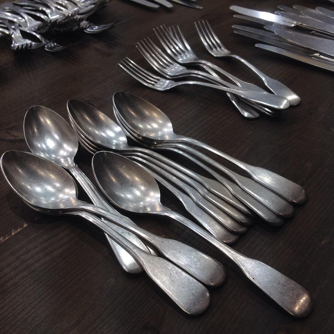 KnIndustrie Brick Lane Finitura Stone Washed Posate acciaio