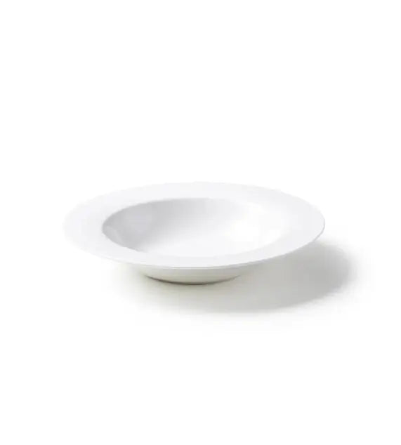 Piatto fondo Bitossi Home Bon Ton in porcellana Bone China bianca Ø 21 cm – vista prospettica