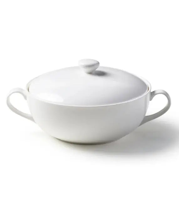 Zuppiera Bitossi Home Bon Ton in porcellana Bone China bianca con coperchio Ø 23 cm