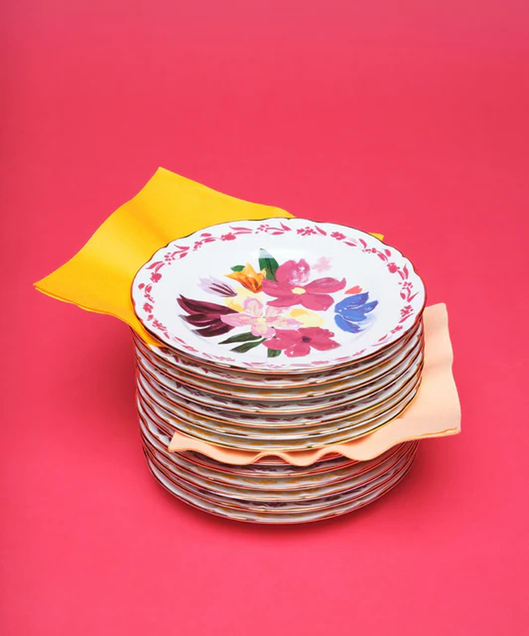 Bitossi Home Tavola di Natale Set 6 Posti Tavola – Dipinto Blu e Porpora