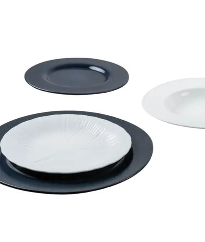 KnIndustrie Composizione Leaves Set piatti tavola 4 pezzi