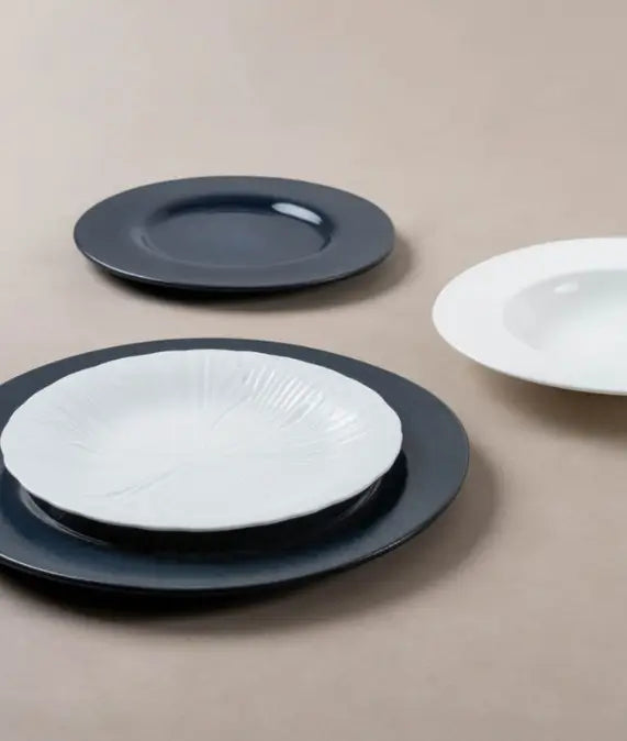 KnIndustrie Composizione Leaves Set piatti tavola 4 pezzi