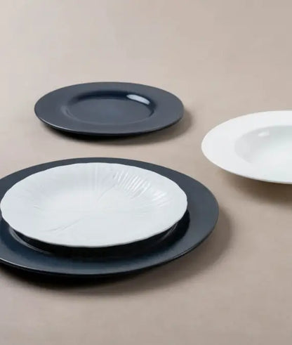 KnIndustrie Composizione Leaves Set piatti tavola 4 pezzi