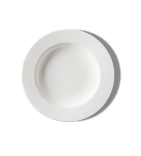 Piatto fondo KnIndustrie Sophie in porcellana Fine Bone China bianca – vista dall'alto