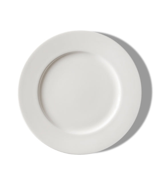 Piatto piano KnIndustrie Sophie in porcellana Fine Bone China bianca – vista dall'alto