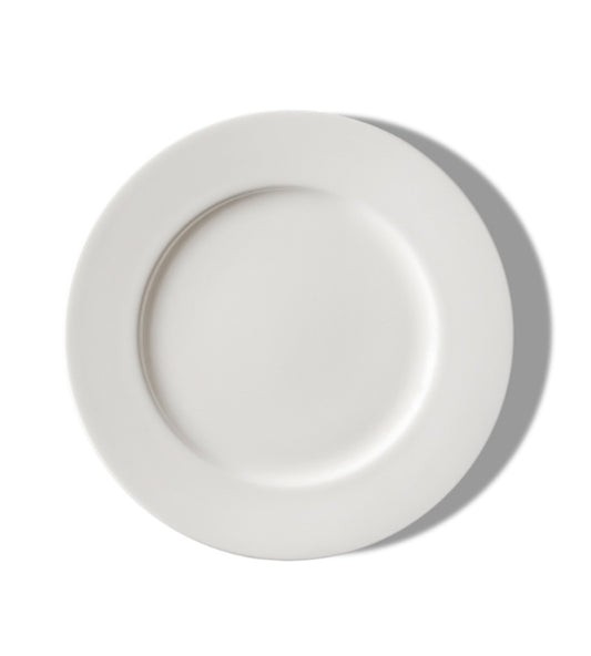 Piatto piano KnIndustrie Sophie in porcellana Fine Bone China bianca – vista dall'alto
