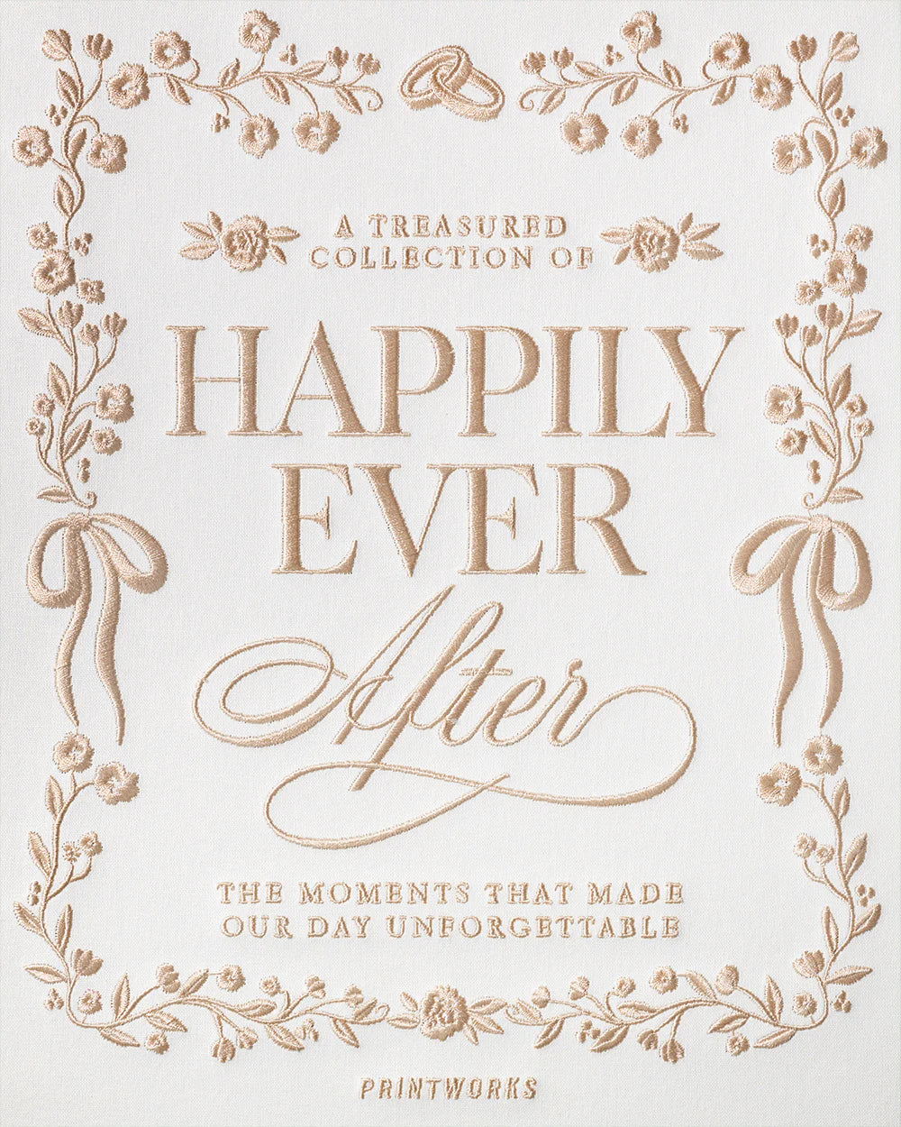 Printworks - Album Fotografico Matrimonio Happily Ever After Ricamato