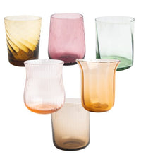 Bitossi Home Calici Tumbler set 6 Calici Texture Ambra/Rosa