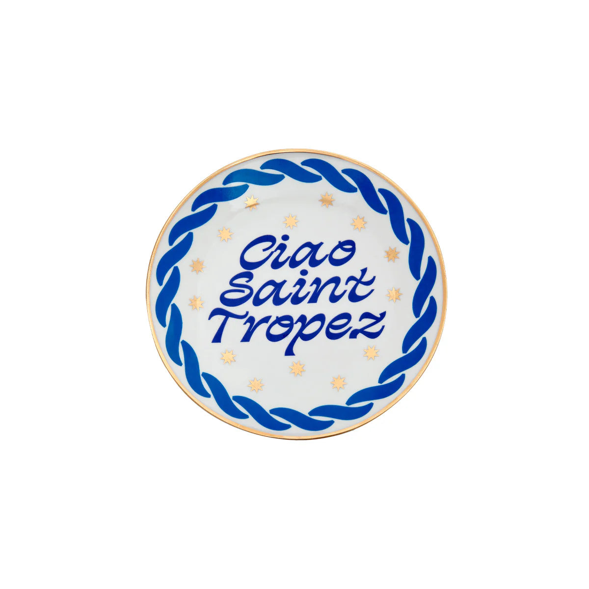 piattino porcellana decorata Saint Tropez
