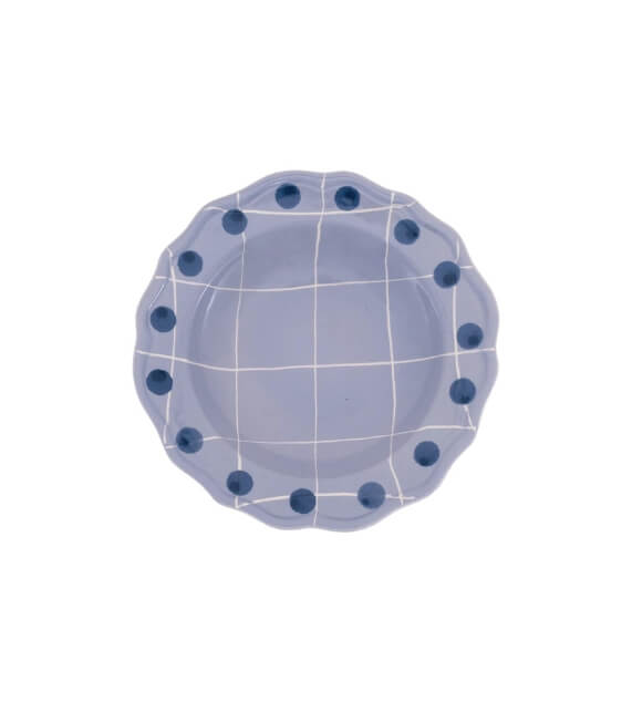 Bitossi Home Quadri Bordo Pois Set 2 pz Piatto fondo Lavanda