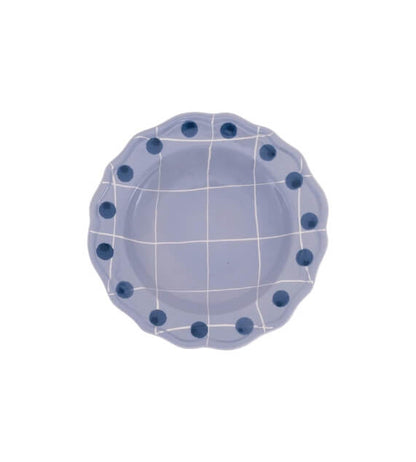 Bitossi Home Quadri Bordo Pois Set 2 pz Piatto fondo Lavanda