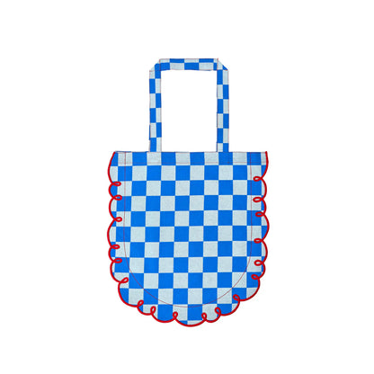shopping bag colorata con ricamo