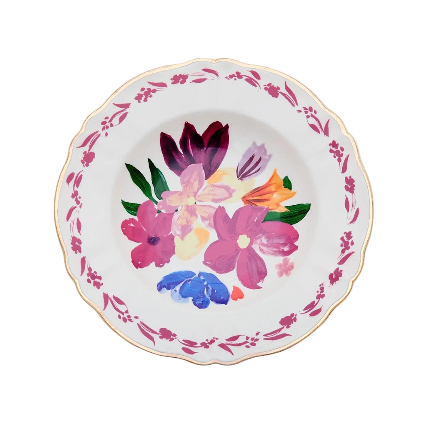 Bitossi Home Dipinto Piatto fondo Bouquet