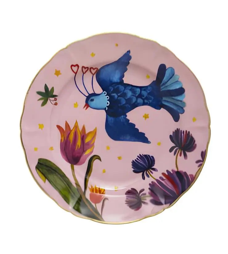 Bitossi Home La Tavola Scomposta Profumo Piatto frutta - Uccellino