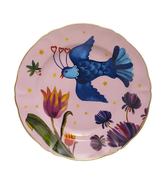 Bitossi Home La Tavola Scomposta Profumo Piatto frutta - Uccellino