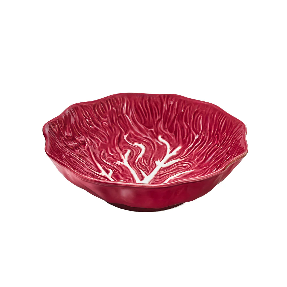 Insalatiera Radicchio Bitossi Home in ceramica rossa dipinta a mano