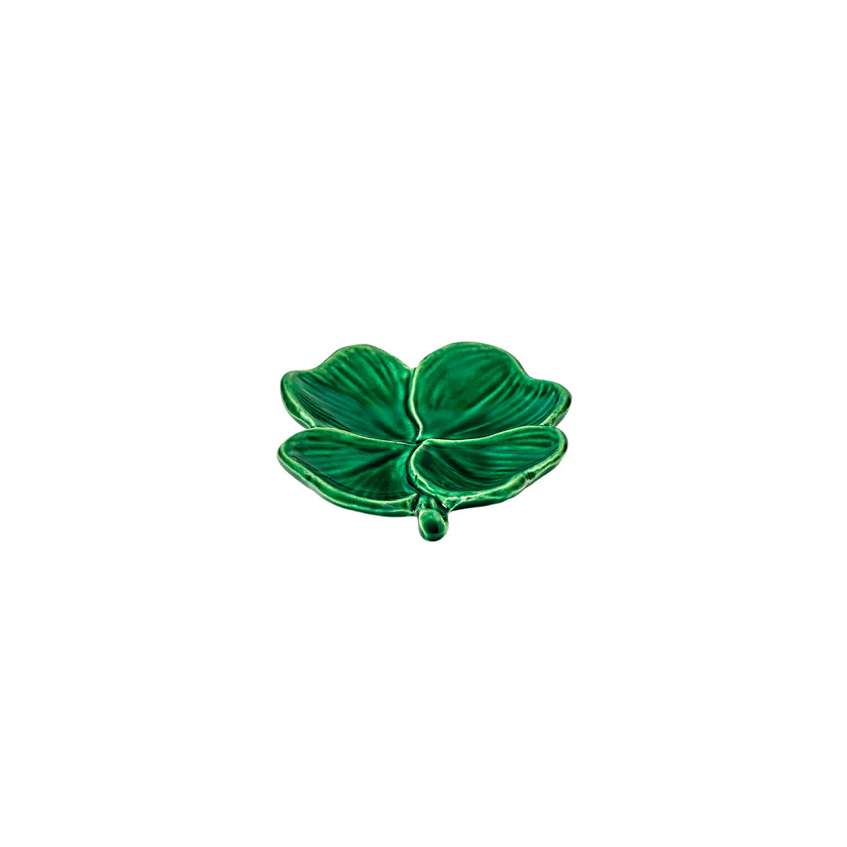 Piattino Quadrifoglio Bitossi Home in ceramica verde dipinta a mano
