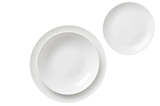 Bitossi Home Minimal Set 6 Piatti Tavola Bone China | Piano, Fondo o Frutta