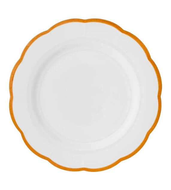 Bitossi Home Petalo Piatto portata bordo smerlato Ocra