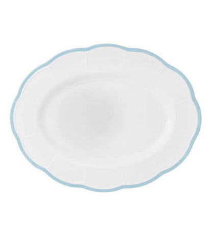 Bitossi Home Petalo Piatto portata ovale bordo smerlato Azzurro