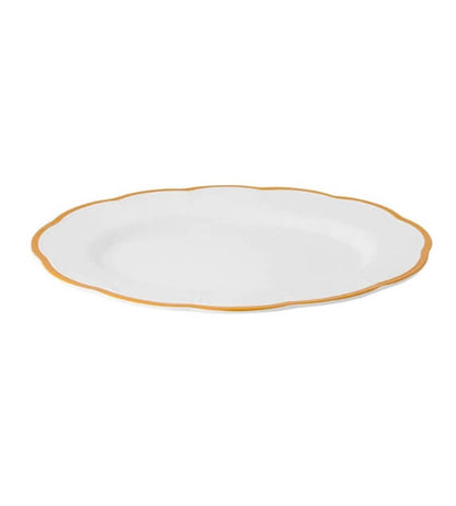 Bitossi Home Petalo Piatto portata ovale bordo smerlato Ocra