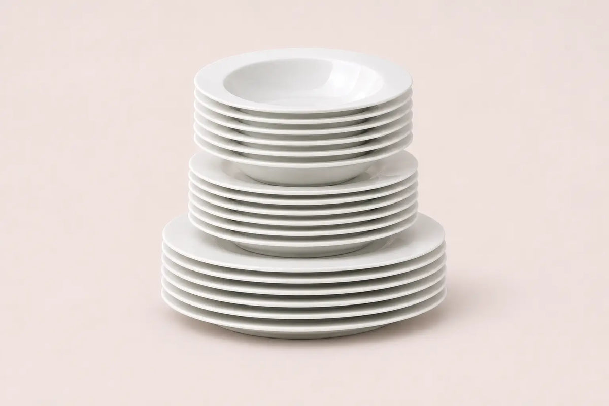 Bitossi Home Bon Ton - Servizio piatti 18 pezzi per 6 posti tavola  Bone China
