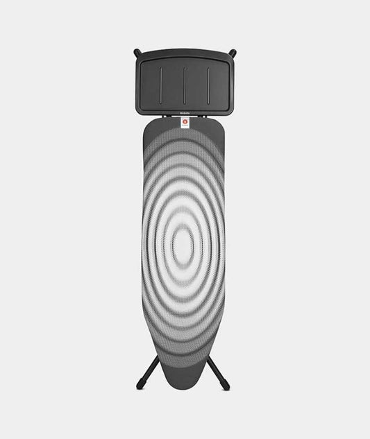 Brabantia Comfort Asse da stiro B telaio nero e portacaldaia Titan Oval