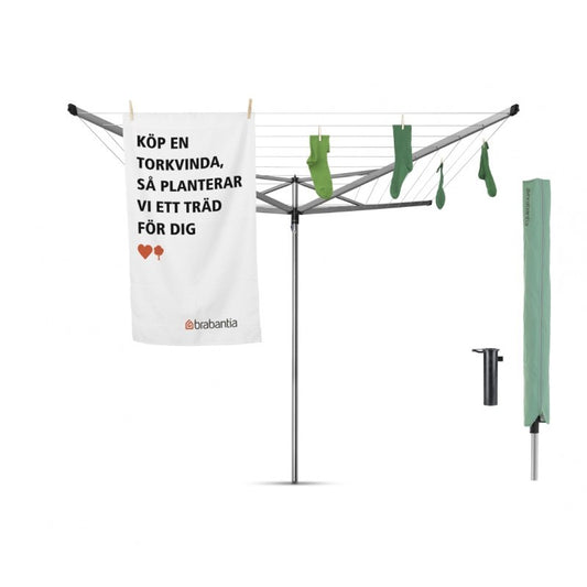 Brabantia Essential Stendiombrello con bracci fissi e palo da 35mm