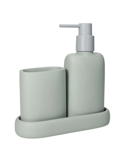 Brandani Linear – Set accessori bagno, 3 pezzi in poliresina