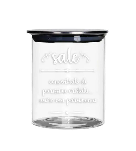 Brandani Barattolo Sale Vetro Tappo Metal Piccolo